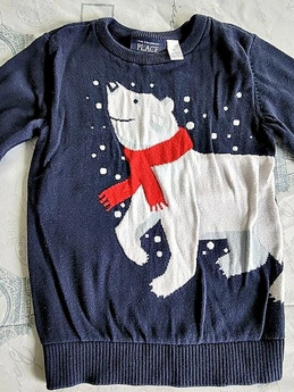 The Children's Place Baby And Toddler Boys Intarsia Polar Bear Sweater Polar